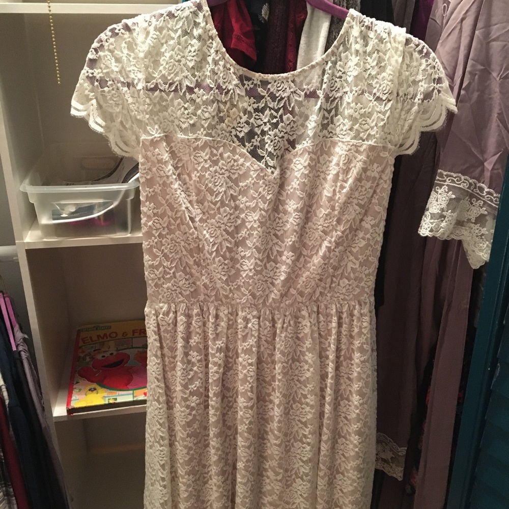 Express white lace dress